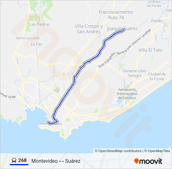Mapa de 268 de Ómnibus