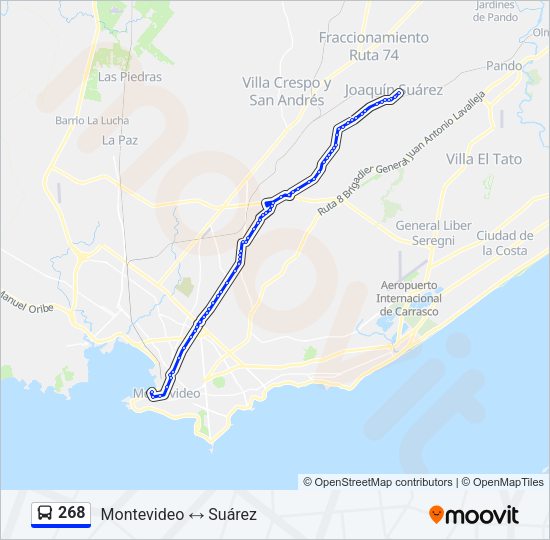 Mapa de 268 de Ómnibus