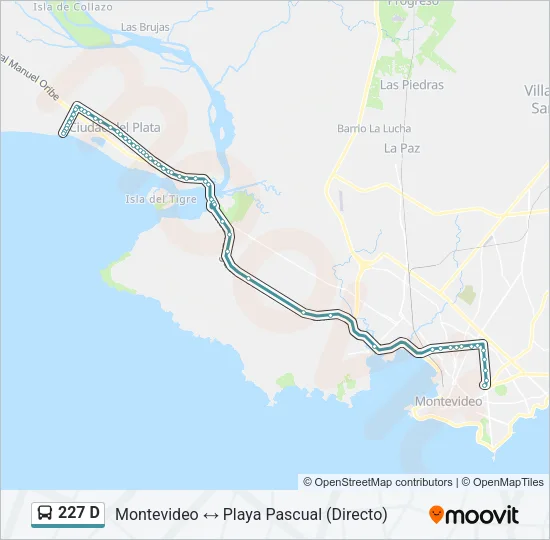 227 D Ómnibus Line Map