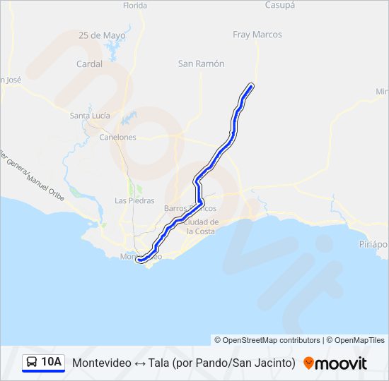 Mapa de 10A de Ómnibus