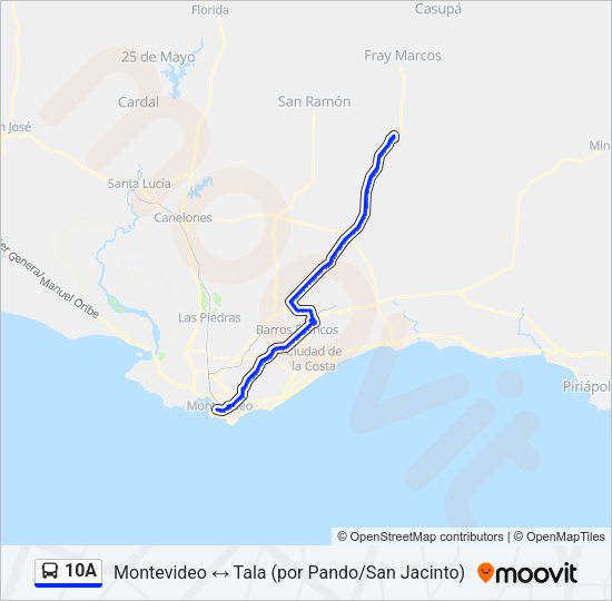 Mapa de 10A de Ómnibus