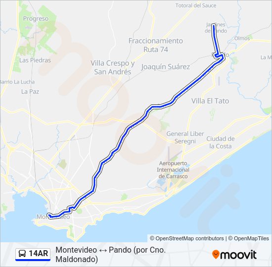 Mapa de 14AR de Ómnibus