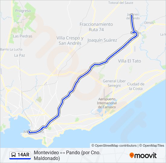 Mapa de 14AR de Ómnibus