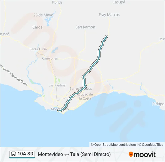 Mapa de 10A SD de Ómnibus