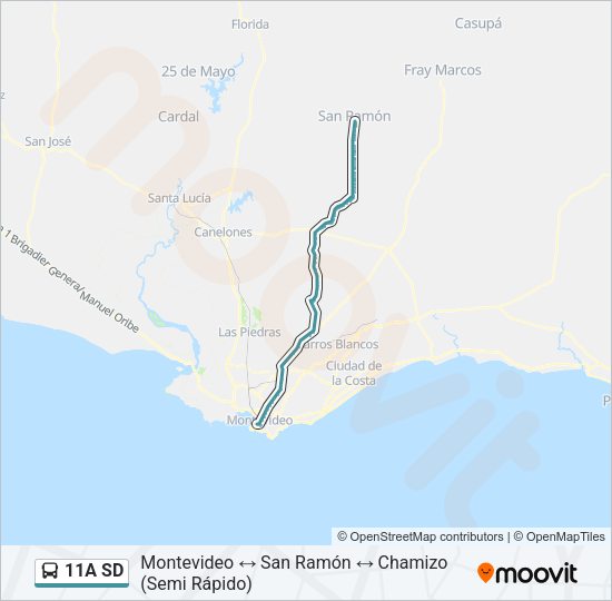 Mapa de 11A SD de Ómnibus