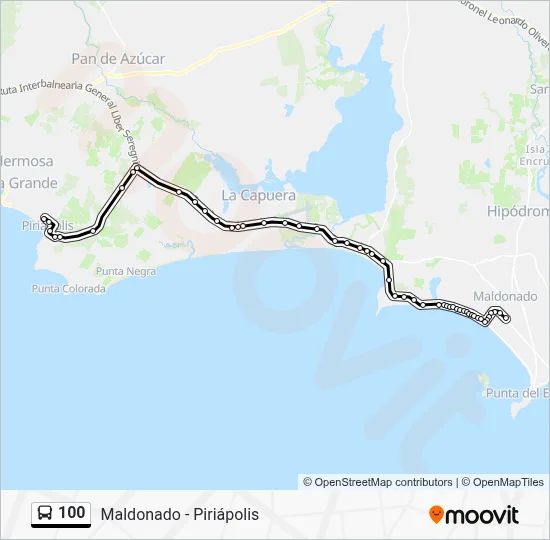 100 Bus Line Map