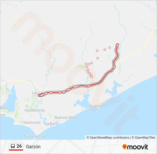 26 Bus Line Map