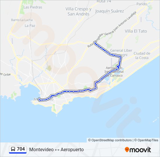 Mapa de 704 de Ómnibus