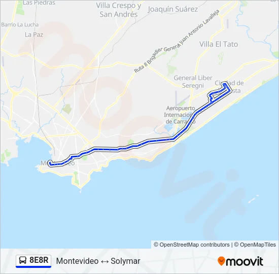8E8R Ómnibus Line Map
