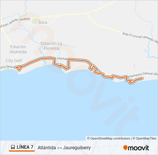 LÍNEA 7 Ómnibus Line Map