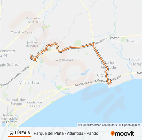LÍNEA 6 Bus Line Map