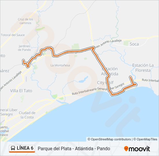 Mapa de  6 de Ómnibus