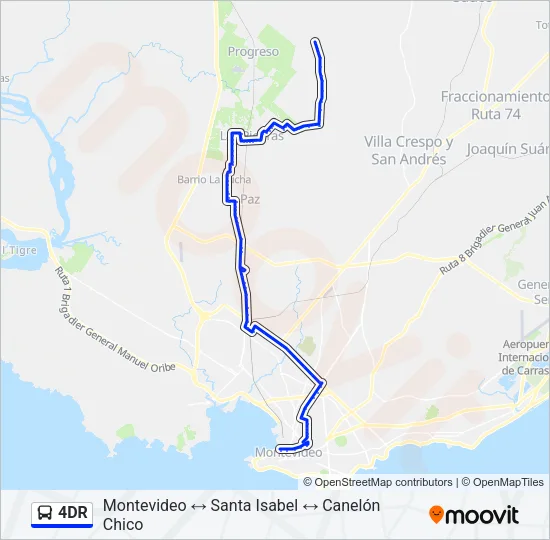 4DR Ómnibus Line Map