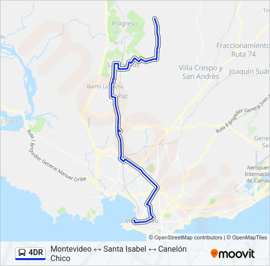 4DR Ómnibus Line Map