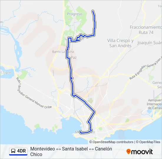 4DR Ómnibus Line Map
