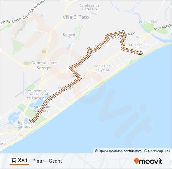 Mapa de XA1 de Ómnibus