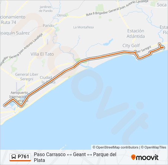 Mapa de P761 de Ómnibus