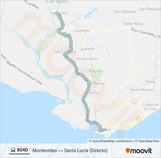 Mapa de 804D de Ómnibus