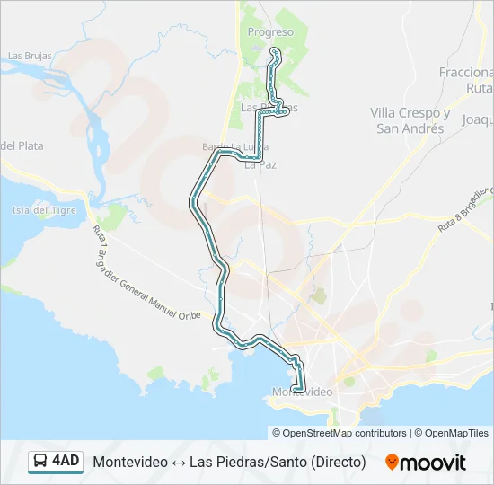 4AD Ómnibus Line Map