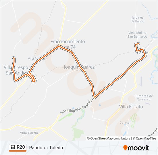 Mapa de R20 de Ómnibus