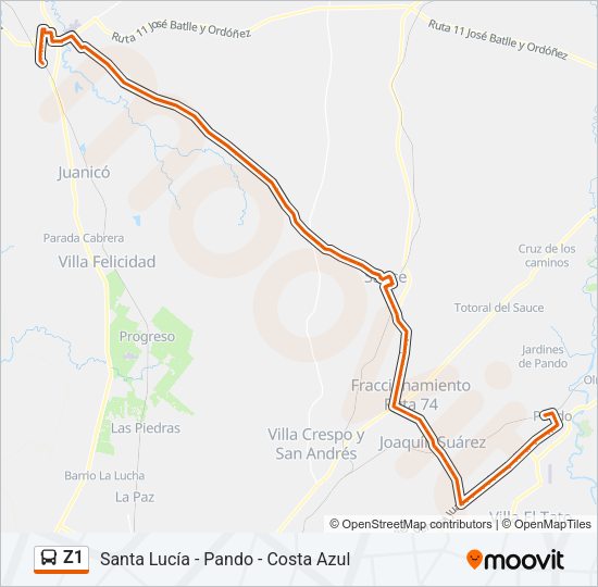 Mapa de Z1 de Ómnibus