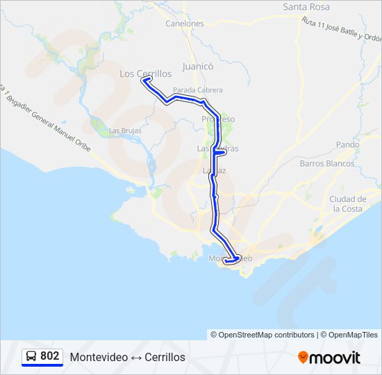 Mapa de 802 de Ómnibus