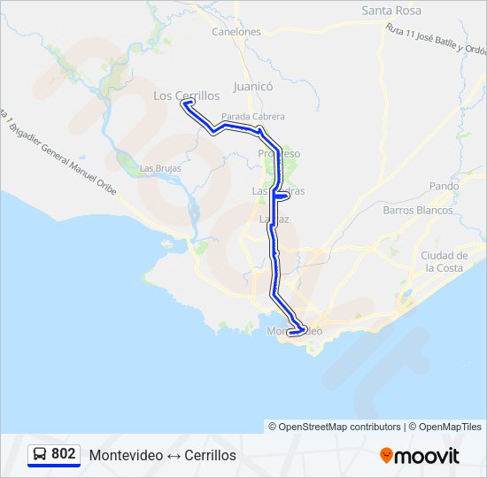 Mapa de 802 de Ómnibus