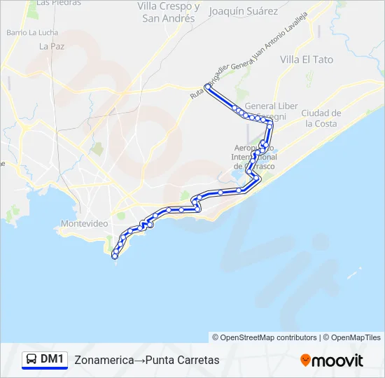 DM1 Ómnibus Line Map