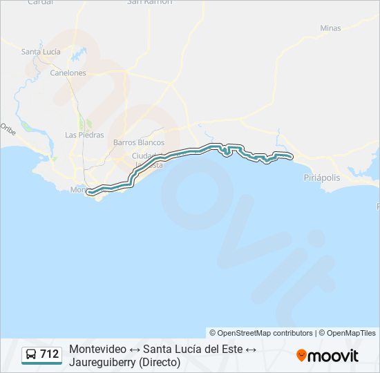 712 Ómnibus Line Map