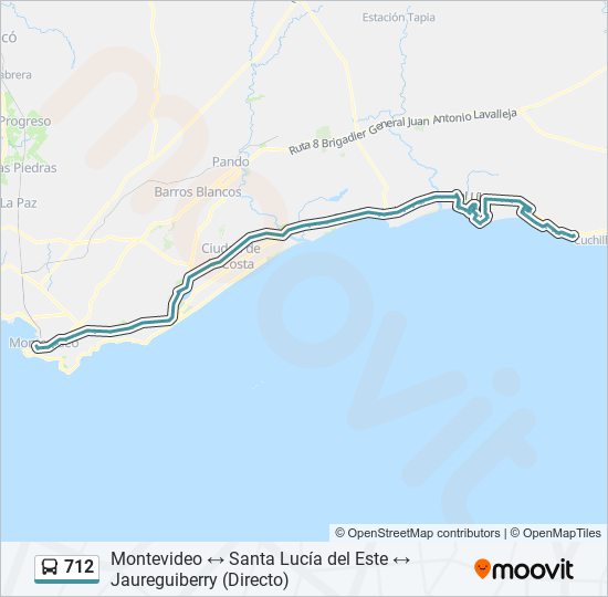 712 Ómnibus Line Map