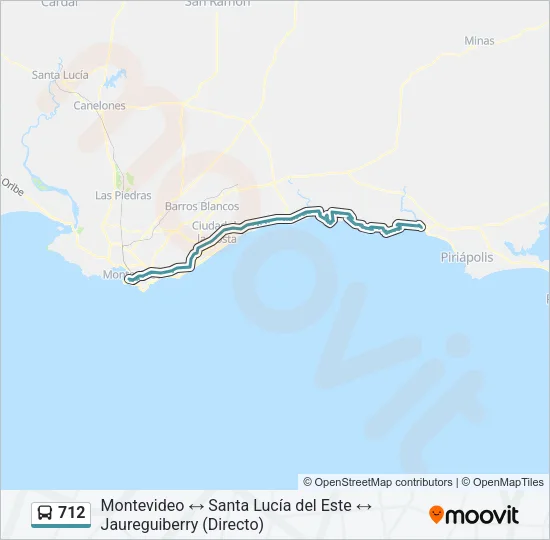 712 Ómnibus Line Map
