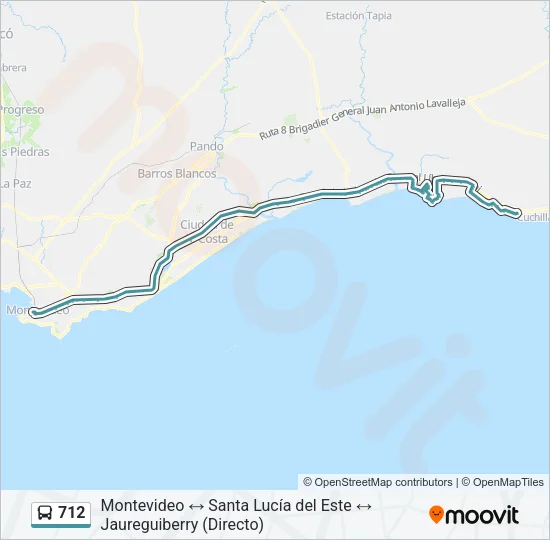 712 Ómnibus Line Map