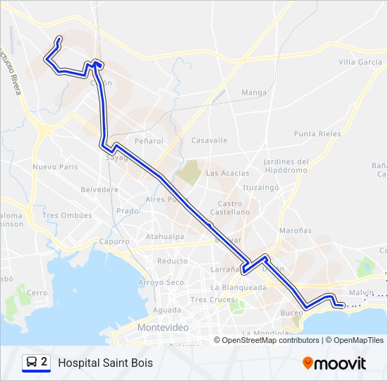 Mapa de 2 de Ómnibus