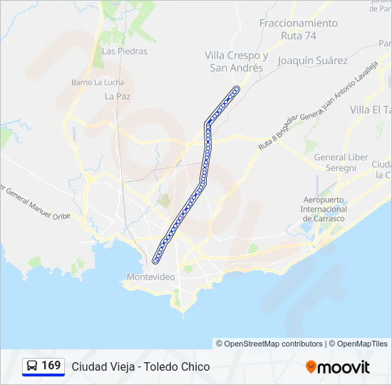 169 Ómnibus Line Map