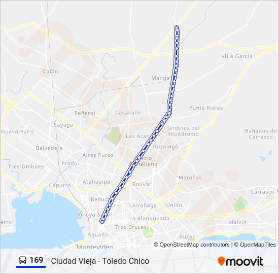 169 Ómnibus Line Map