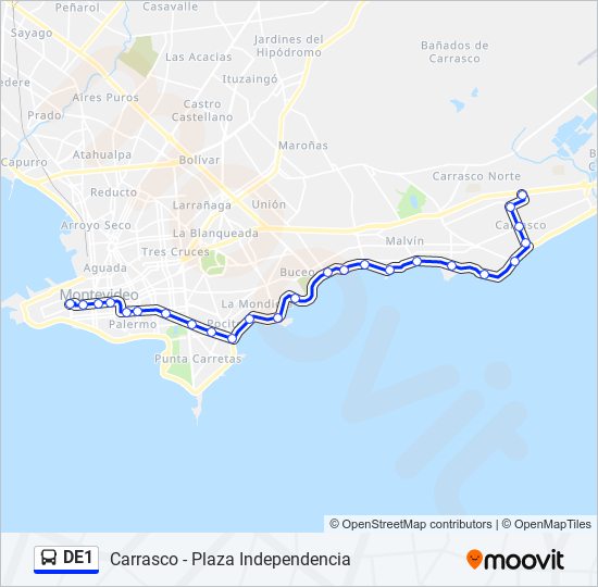 Mapa de DE1 de Ómnibus