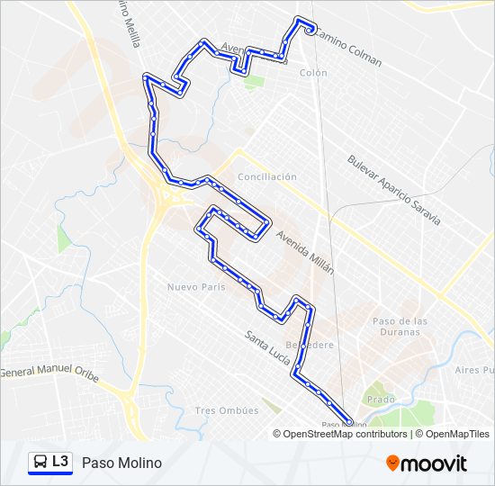 L3 Ómnibus Line Map