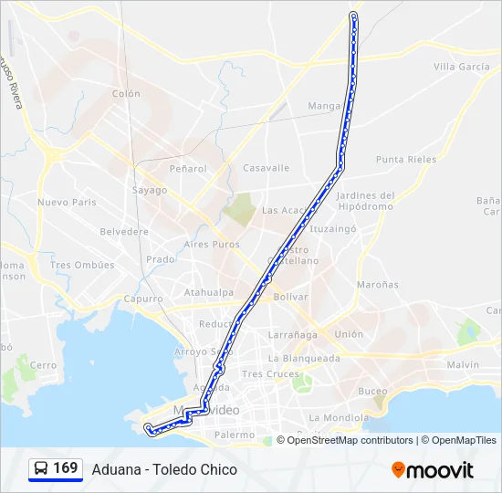 169 Ómnibus Line Map