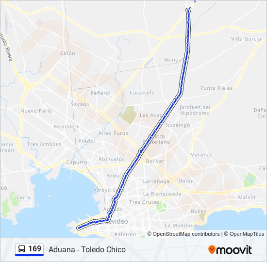 169 Ómnibus Line Map