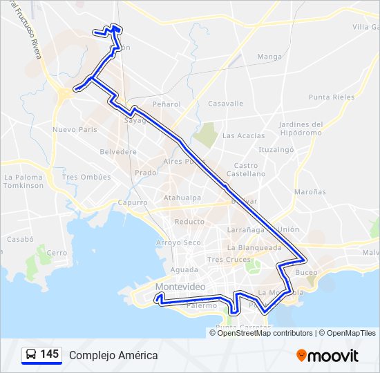 Ruta 145: horarios, paradas y mapas - Complejo América (Actualizado)