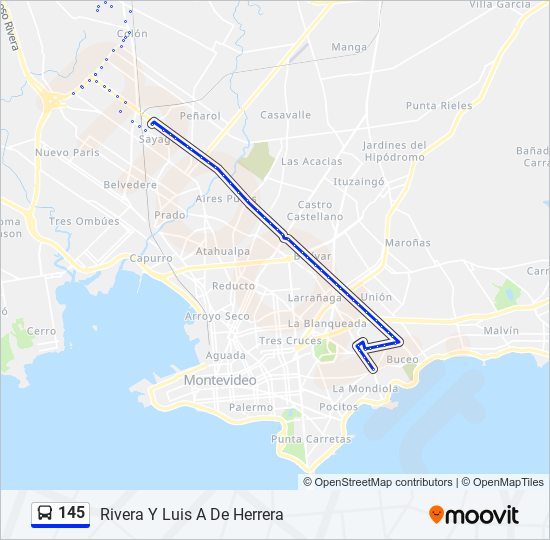 Ruta 145: horarios, paradas y mapas - Rivera Y Luis A De Herrera ...