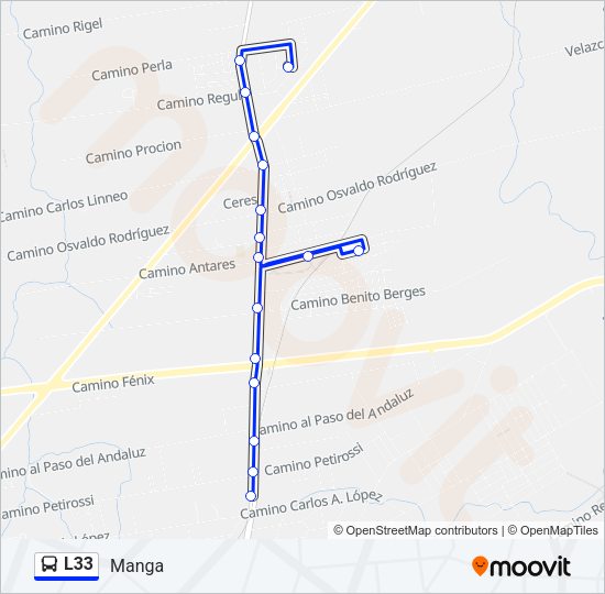 Mapa de L33 de Ómnibus