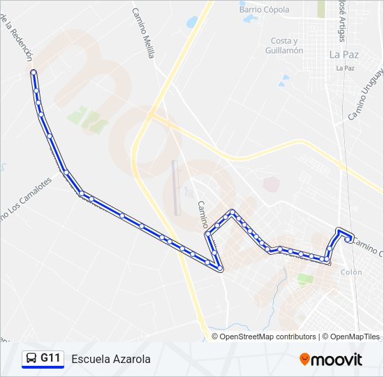 Mapa de G11 de Ómnibus