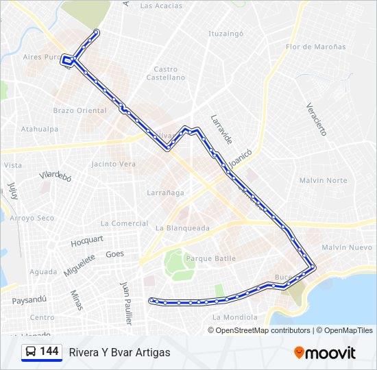 Mapa de 144 de Ómnibus