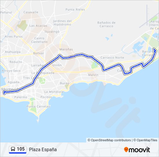 Mapa de 105 de Ómnibus