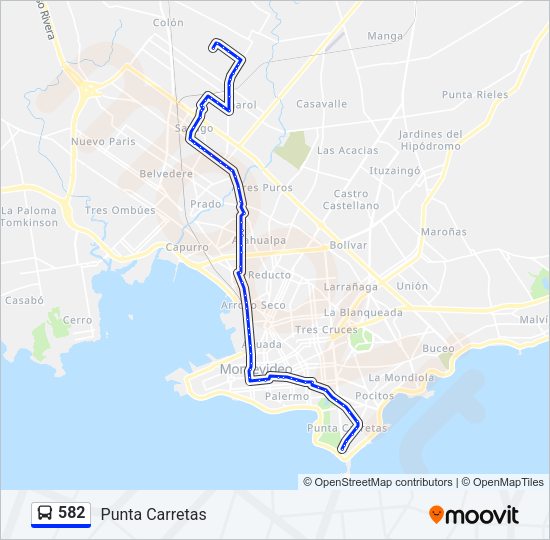 Mapa de 582 de Ómnibus