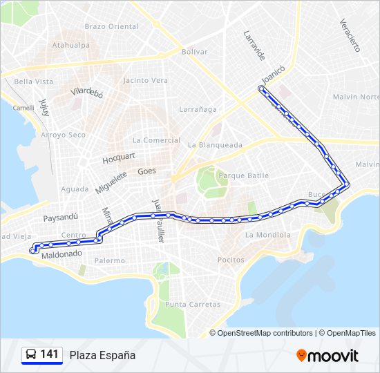 Mapa de 141 de Ómnibus
