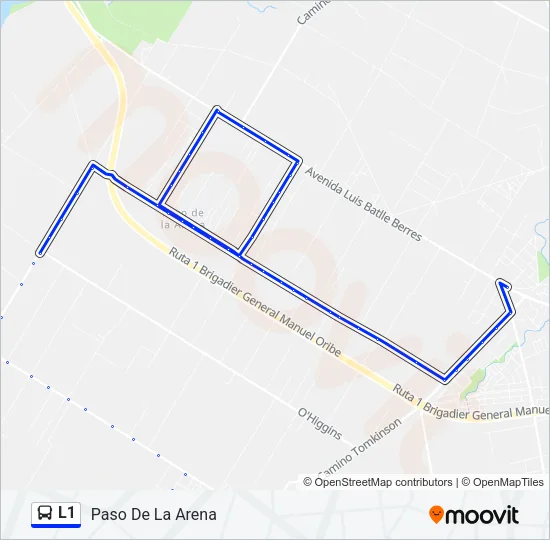 L1 Ómnibus Line Map