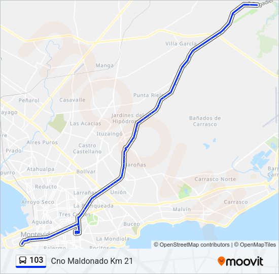 Mapa de 103 de Ómnibus