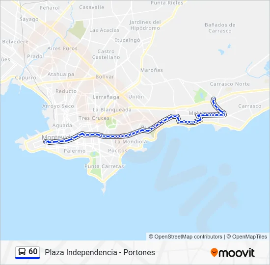 60 Bus Line Map
